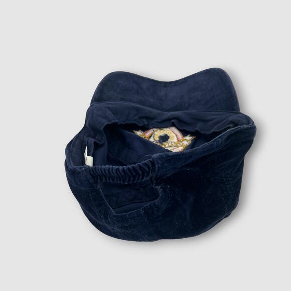 Vintage 1990s The Limited Navy Velvet Crest Cap - Picture 4 of 6